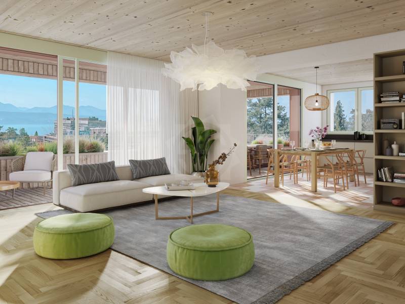 Superbe attique neuf de 4.5 pièces, vaste terrasse